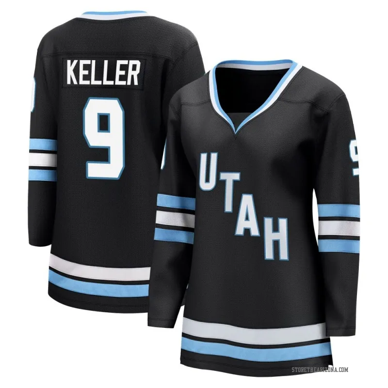 Black Women's Clayton Keller Breakaway Utah Mammoth Home Jersey