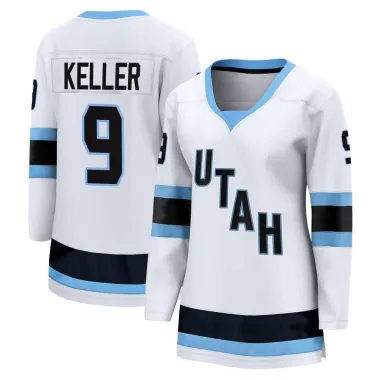 White Women's Clayton Keller Breakaway Utah Mammoth Away Jersey