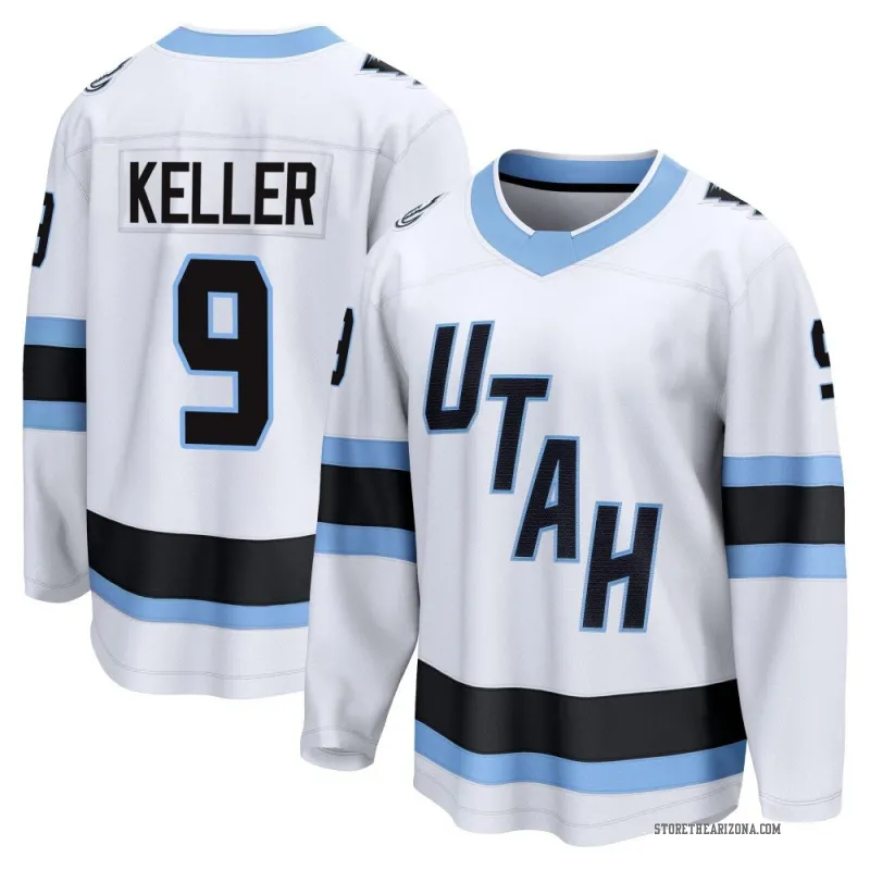 White Youth Clayton Keller Breakaway Utah Mammoth Away Jersey