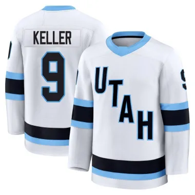 White Youth Clayton Keller Premium Utah Mammoth Away Jersey