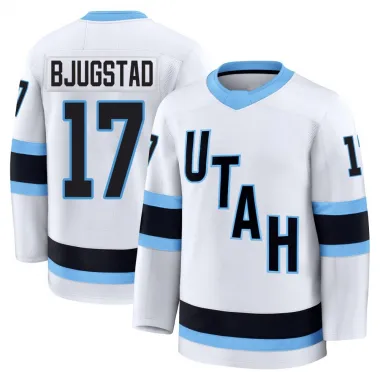 White Youth Nick Bjugstad Premium Utah Hockey Club Away Jersey